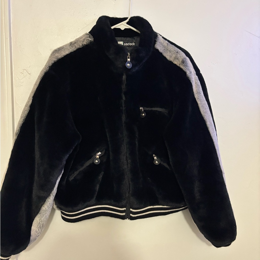 Othr Black and Gray Teddy Jacket